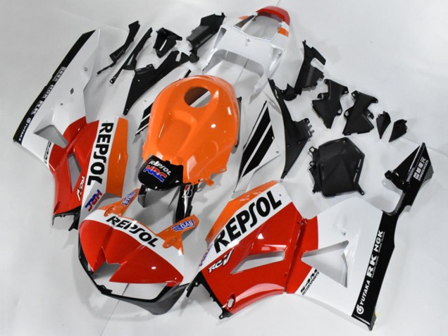 Mejores Carenado Moto Honda CBR600RR 2013-2026 - Naranja Blanco Rojo Negro Brillante Repsol