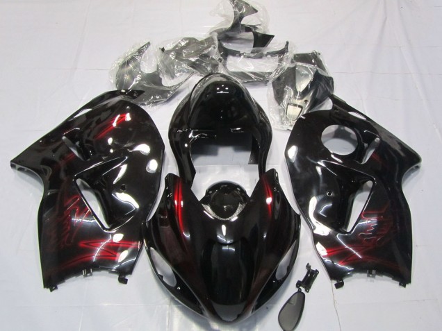 Mejores Carenados Moto Suzuki GSXR 1300 1996-2007 - Rojo Negro Brillante
