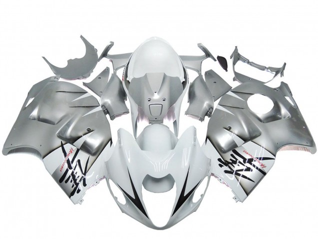 Mejores Carenados Moto Suzuki GSXR 1300 1996-2007 - Plata Blanco OEM Estilo