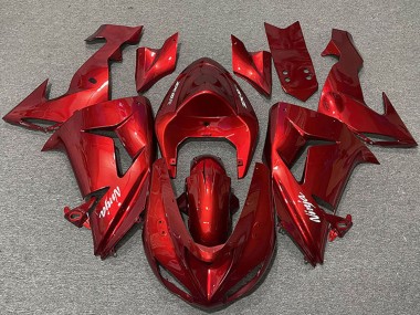 Mejores Carenados Moto Kawasaki ZX10R 2006-2007 - Rojo Caramelo