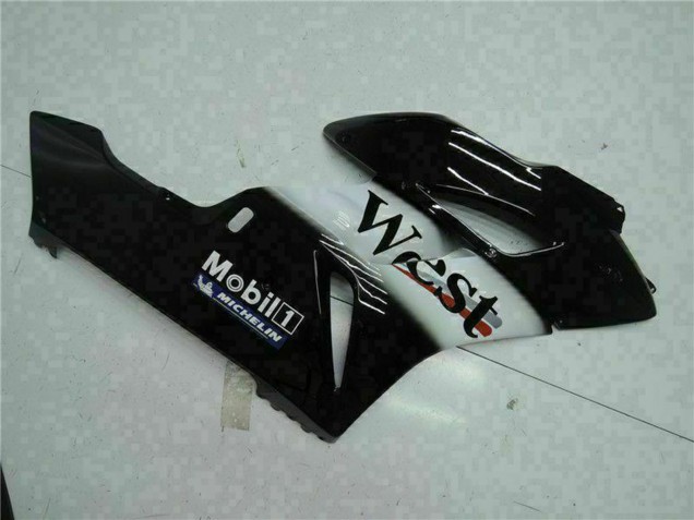 Mejores Carenados Moto Honda CBR1000RR 2004-2005 - Negro Brillante Blanco West Mobil Michelin