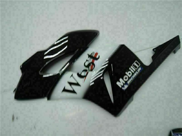 Mejores Carenados Moto Honda CBR1000RR 2004-2005 - Negro Brillante Blanco West Mobil Michelin