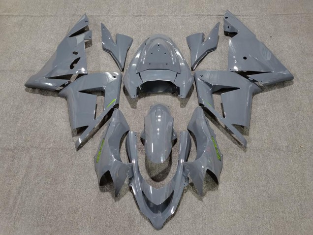 Mejores Carenados Moto Kawasaki ZX10R 2004-2005 - Gris Brillante Verde