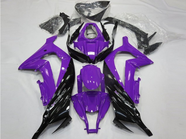 Mejores Carenados Moto Kawasaki ZX10R 2011-2015 - Púrpura Negro Brillante