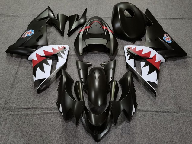 Mejores Carenados Moto Kawasaki ZX10R 2004-2005 - Negro Mate Betty Bomber