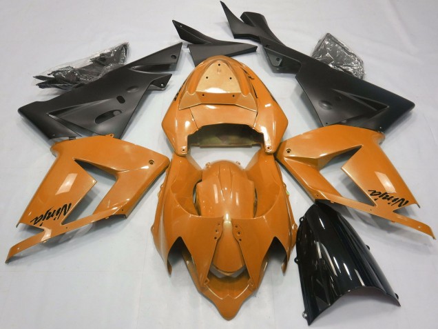 Mejores Carenados Moto Kawasaki ZX10R 2004-2005 - Naranja Perla Negro