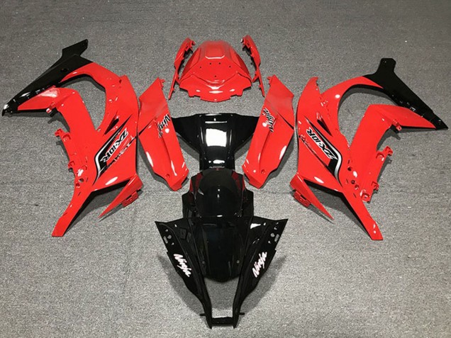Mejores Carenados Moto Kawasaki ZX10R 2011-2015 - Rojo Negro Brillante