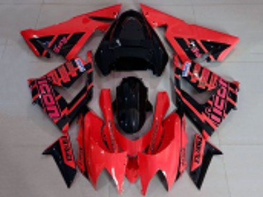 Mejores Carenados Moto Kawasaki ZX10R 2004-2005 - Rojo Negro Logo