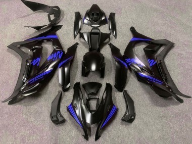 Mejores Carenados Moto Kawasaki ZX10R 2016-2020 - Negro Mate Azul Ninja