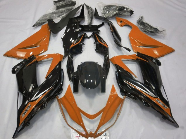 Mejores Carenados Moto Kawasaki ZX6R 2013-2018 - Naranja Negro Brillante