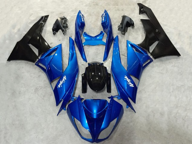 Mejores Carenado Moto Kawasaki ZX6R 2009-2012 - Azul Negro Brillante
