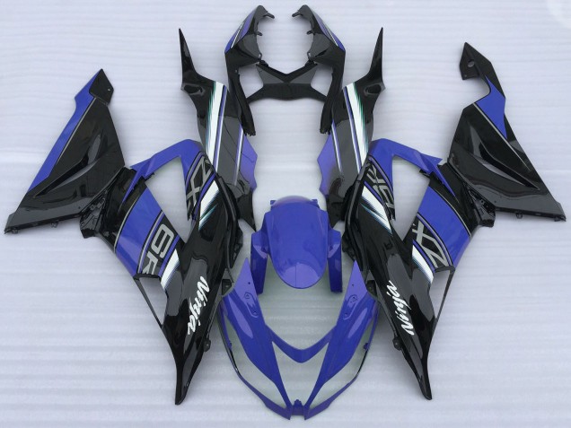 Mejores Carenados Moto Kawasaki ZX6R 2013-2018 - Azul Negro Blanco