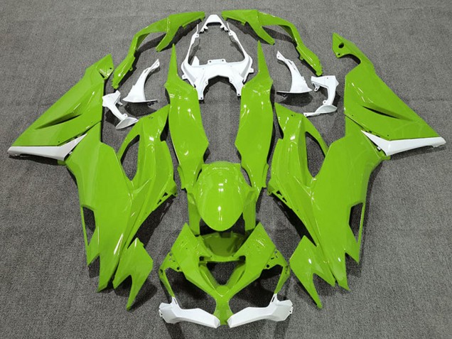 Mejores Carenados Moto Kawasaki ZX6R 2019-2022 - Blanco Verde