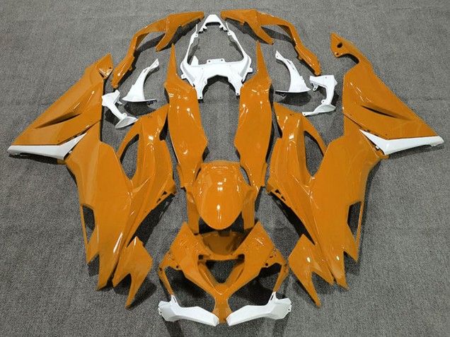 Mejores Carenados Moto Kawasaki ZX6R 2019-2022 - Blanco Naranja