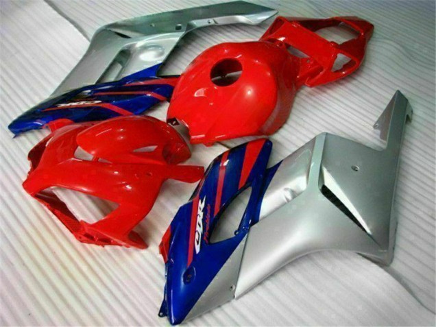 Mejores Carenados Moto Honda CBR1000RR 2004-2005 - Plata Rojo Azul Negro Raya