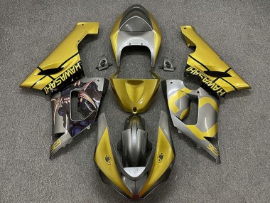 Mejores Carenados Moto Kawasaki ZX6R 2005-2006 - Oro Plata