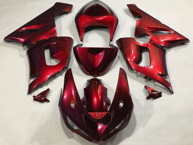 Mejores Carenados Moto Kawasaki ZX6R 2005-2006 - Rojo Metalizado