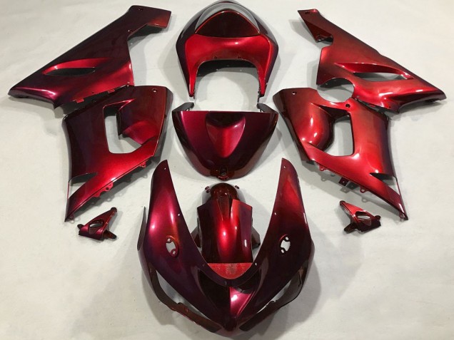 Mejores Carenados Moto Kawasaki ZX6R 2005-2006 - Rojo Metalizado