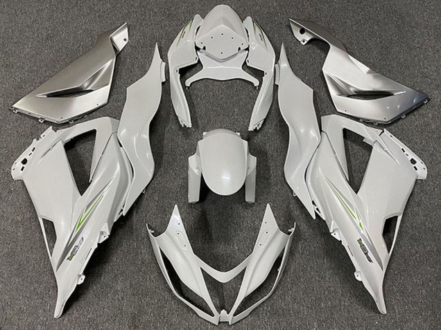 Mejores Carenados Moto Kawasaki ZX6R 2013-2018 - Blanco Perla Verde