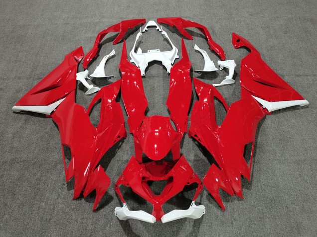 Mejores Carenados Moto Kawasaki ZX6R 2019-2022 - Blanco Rojo