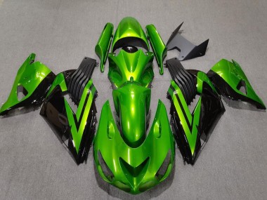 Mejores Carenados Moto Kawasaki ZX14R 2006-2011 - Verde Negro Brillante