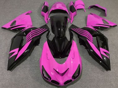 Mejores Carenados Moto Kawasaki ZX14R 2006-2011 - Rosa Negro Brillante