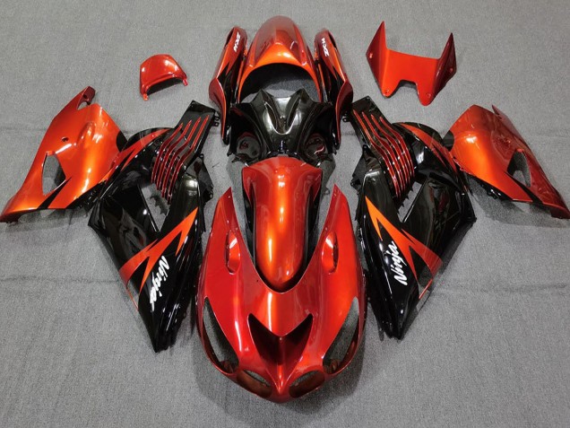 Mejores Carenados Moto Kawasaki ZX14R 2006-2011 - Rojo Negro Brillante