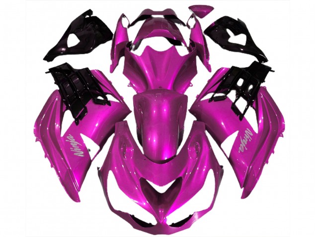 Mejores Carenados Moto Kawasaki ZX14R 2012-2024 - Hot Rosa Negro