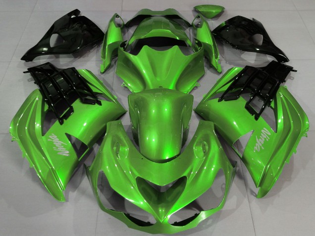 Mejores Carenados Moto Kawasaki ZX14R 2012-2024 - Verde Líquido Negro