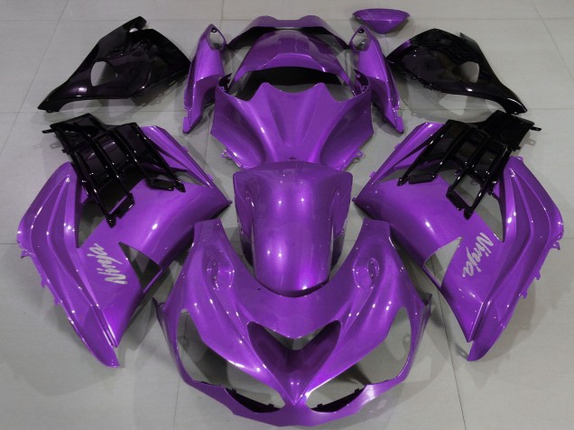 Mejores Carenado Moto Kawasaki ZX14R 2012-2024 - Púrpura Negro