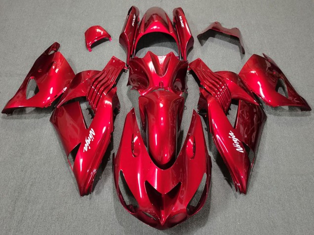 Mejores Carenados Moto Kawasaki ZX14R 2006-2011 - Rojo Blanco Ninja