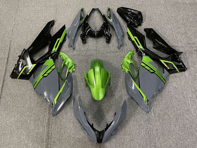 Mejores Carenados Moto Kawasaki Ninja 400 2018-2024 - Verde Nardo Gris Negro Brillante
