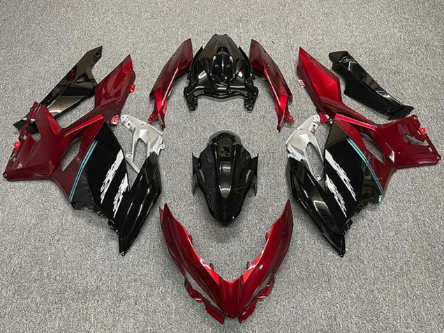 Mejores Carenados Moto Kawasaki Ninja 400 2018-2024 - Rojo Negro Brillante
