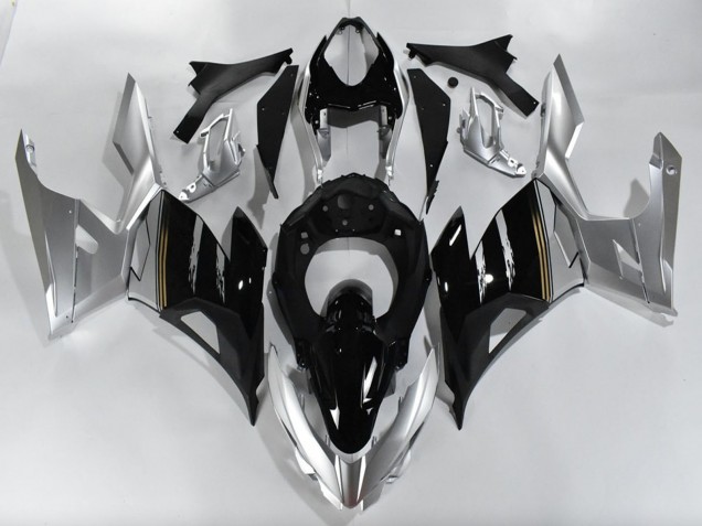 Mejores Carenados Moto Kawasaki Ninja 400 2018-2024 - Plata Negro Brillante