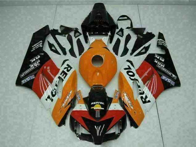 Mejores Carenados Moto Honda CBR1000RR 2004-2005 - Naranja Blanco Rojo Negro Repsol