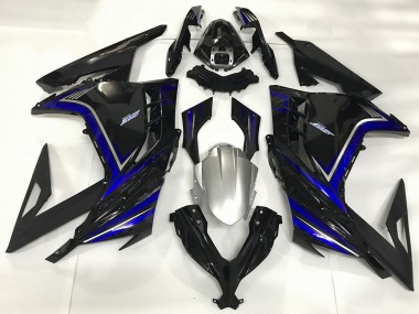 Mejores Carenados Moto Kawasaki Ninja 300 2013-2024 - Negro Brillante Azul