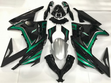 Mejores Carenados Moto Kawasaki Ninja 300 2013-2024 - Negro Brillante Verde Esmeralda
