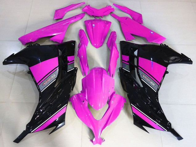 Mejores Carenados Moto Kawasaki Ninja 300 2013-2024 - Hot Rosa Negro