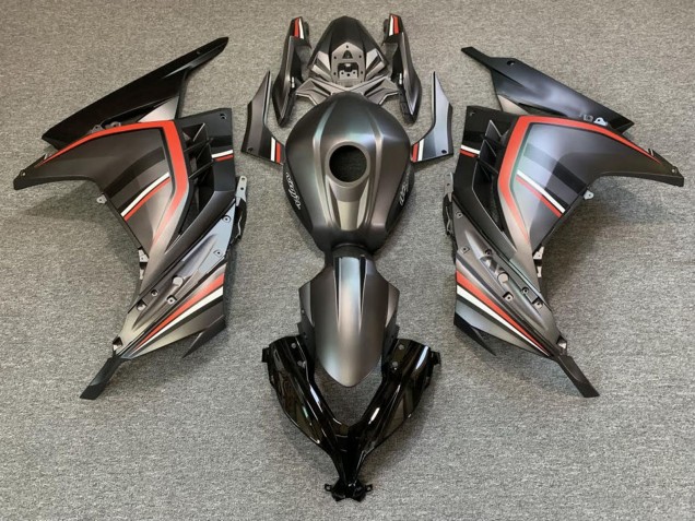 Mejores Carenados Moto Kawasaki Ninja 300 2013-2024 - Negro Mate Rojo