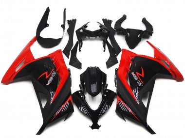Mejores Carenados Moto Kawasaki Ninja 300 2013-2024 - Rojo Negro Brillante