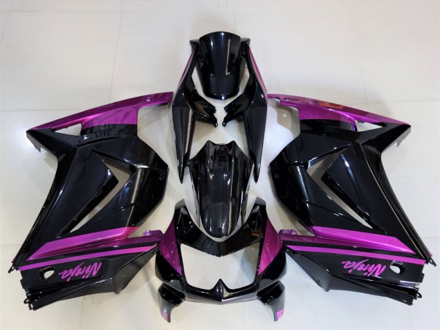 Mejores Carenados Moto Kawasaki Ninja 250 2008-2012 - Negro Brillante Púrpura