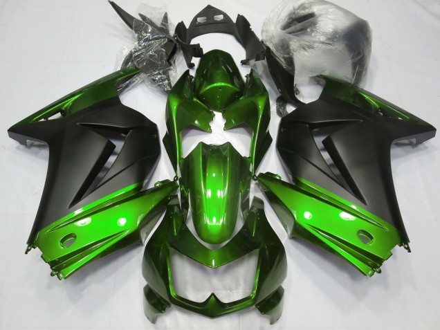 Mejores Carenados Moto Kawasaki Ninja 250 2008-2012 - Verde Negro Mate