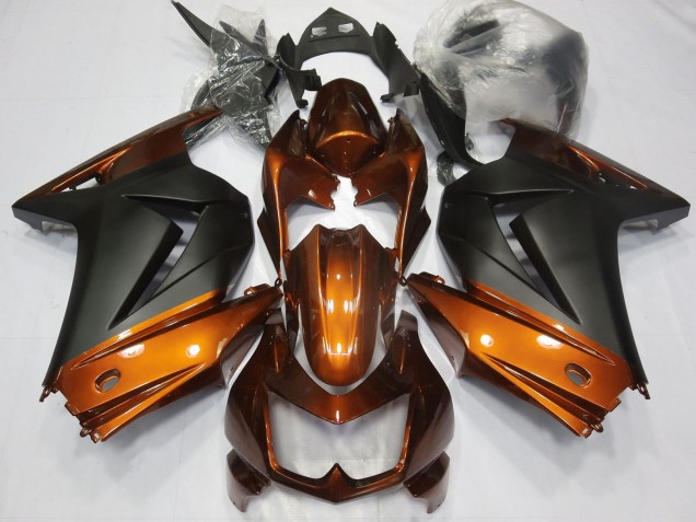 Mejores Carenados Moto Kawasaki Ninja 250 2008-2012 - Naranja Negro Mate