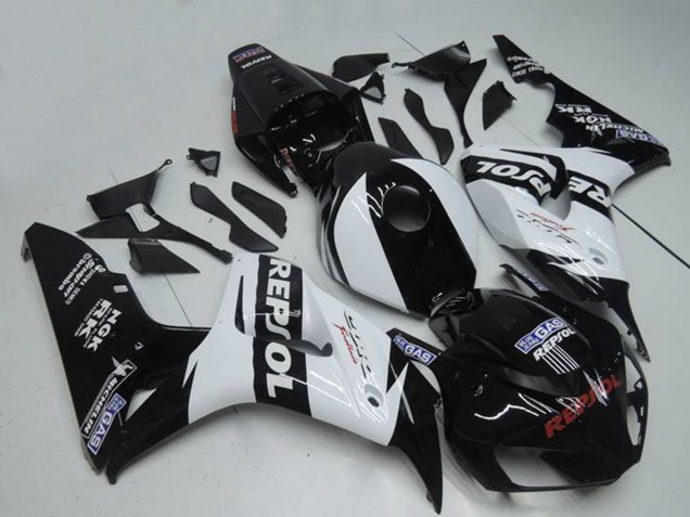 Mejores Carenados Moto Honda CBR1000RR 2004-2005 - Blanco Negro Brillante Repsol