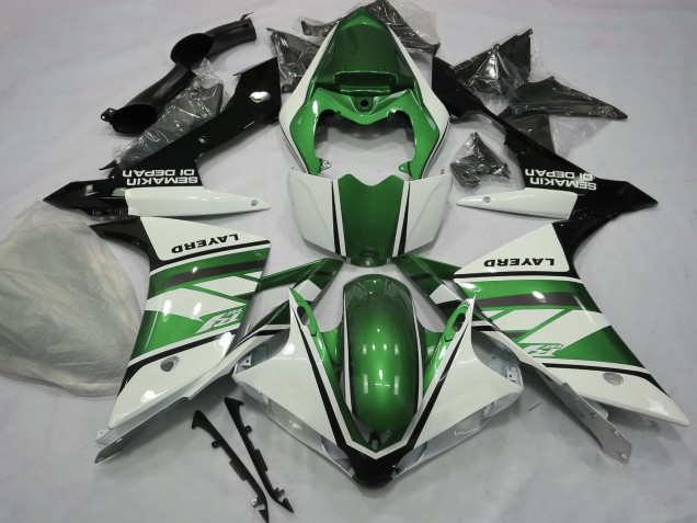Mejores Carenados Moto Yamaha R1 2007-2008 - Blanco Verde Negro
