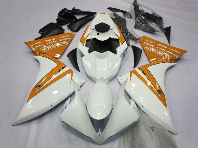 Mejores Carenados Moto Yamaha R1 2012-2014 - Blanco Naranja