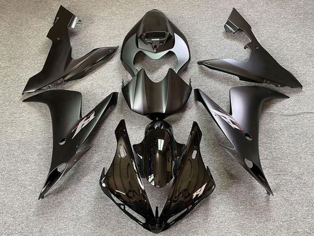 Mejores Carenados Moto Yamaha R1 2004-2006 - Negro Brillante Negro Mate