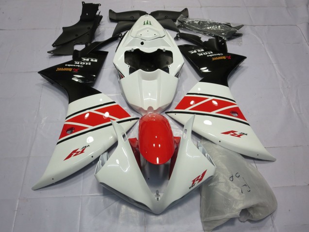 Mejores Carenados Moto Yamaha R1 2012-2014 - Blanco Rojo Negro