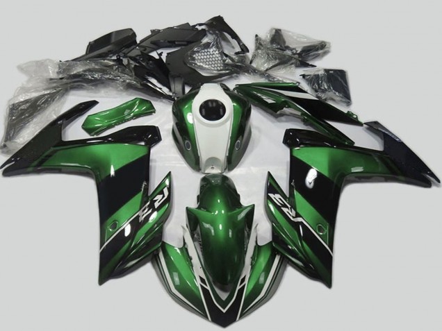 Mejores Carenado Moto Yamaha R3 2015-2018 - Verde Blanco Negro Brillante