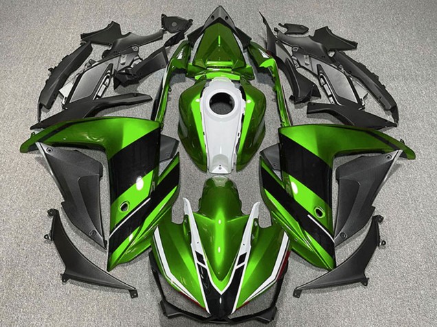 Mejores Carenados Moto Yamaha R3 2015-2018 - Verde Blanco Negro Brillante